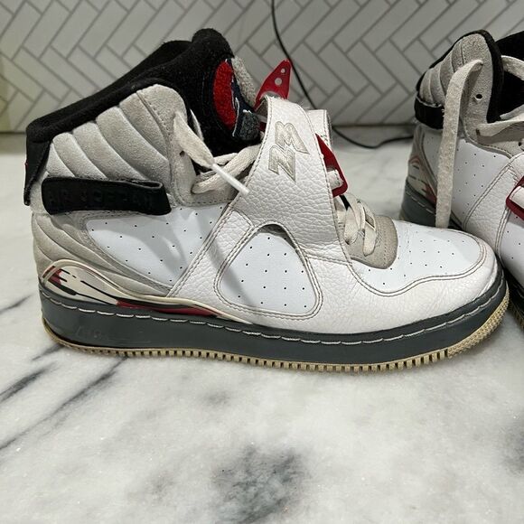 Nike Air Jordan Fusion 8 Retro Bugs Bunny AF1 Sneaker Leather White Mens sz9